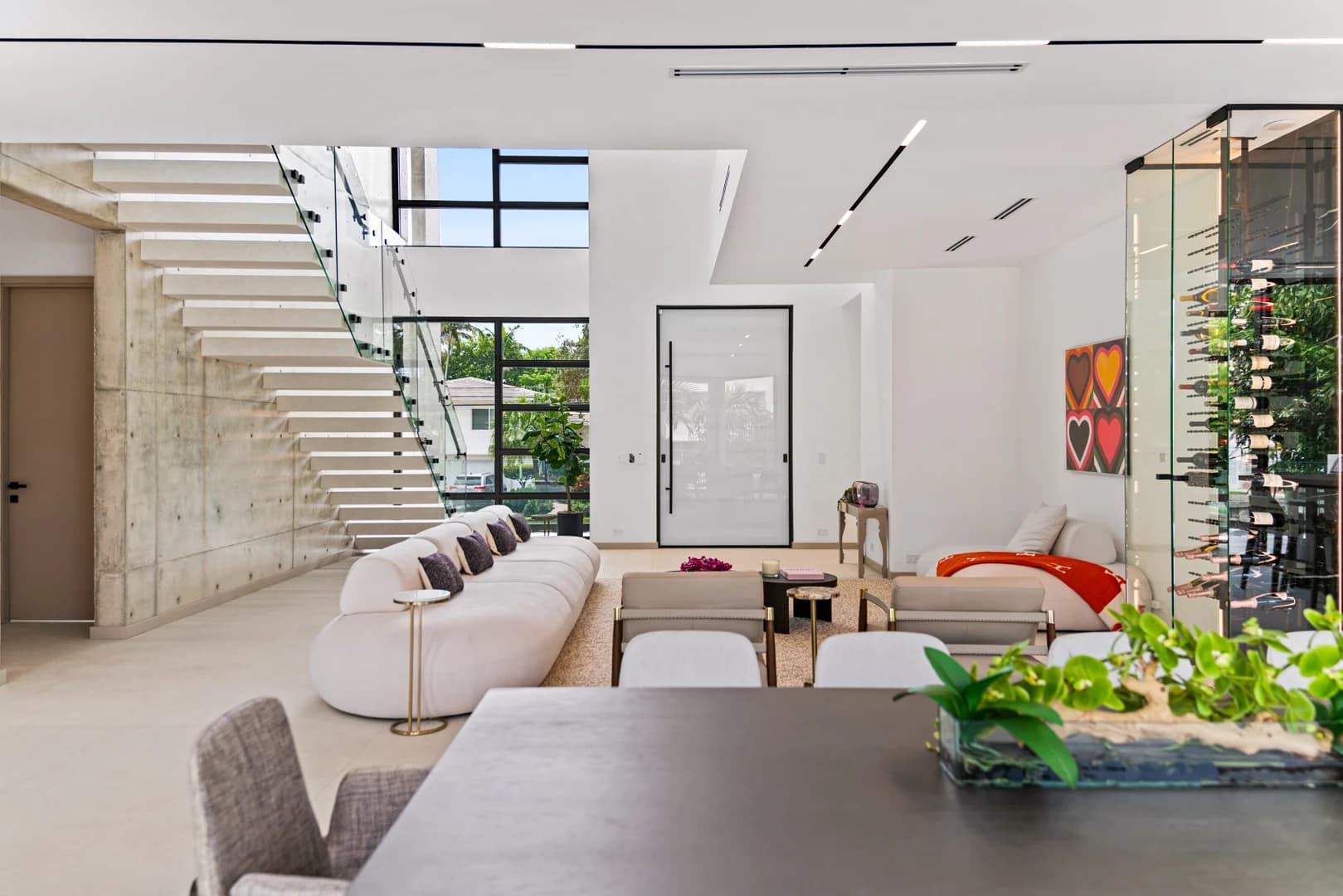 Open living space and staircase at 1379 NE 104 Street
